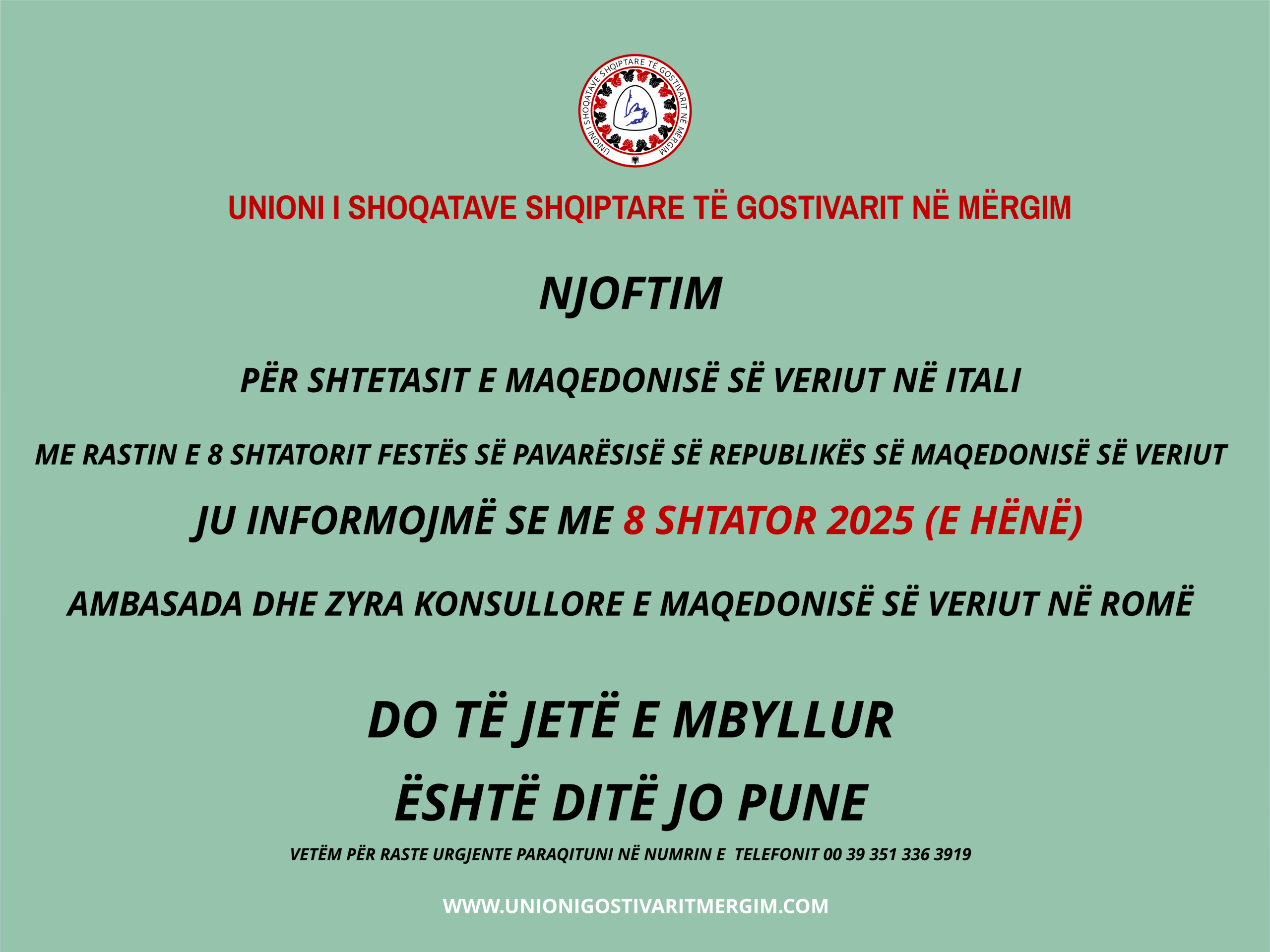 06_09_2025_Njoftimi_Dite jo pune RMV_8 Shtator 2025_Itali